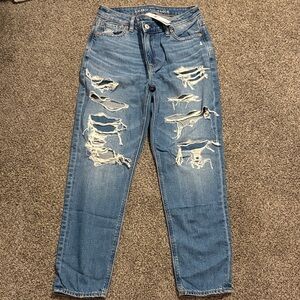 American Eagle Blue Denim Mom Jeans